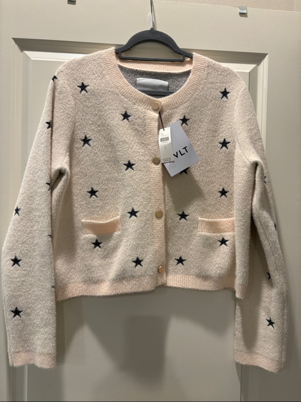 NVLT Star Pattern Button Front Cardigan
